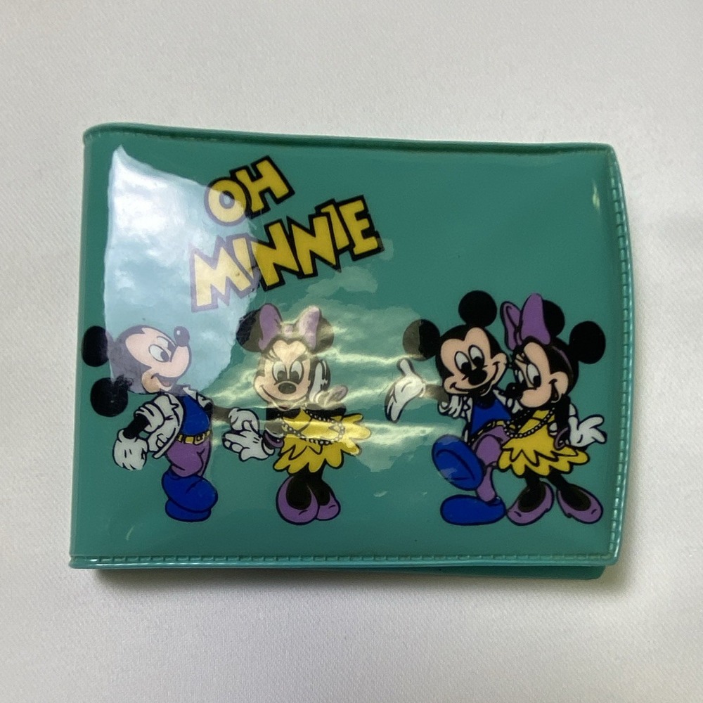 Walt Disney Company Mickey & Minnie "Oh Minnie" Teal Small Snap Wallet